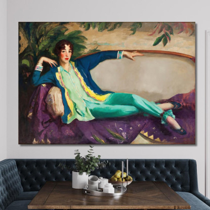 Gertrude Vanderbilt Whitney Robert Henri rhn25 quadro stampato su tela