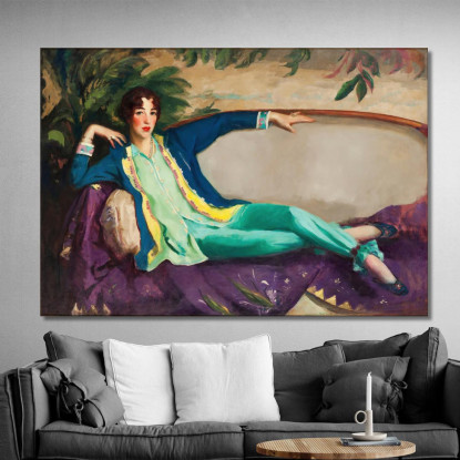 Gertrude Vanderbilt Whitney Robert Henri rhn25 quadro stampato su tela