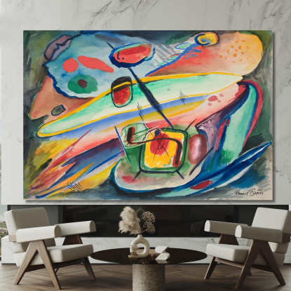 Forme Astratte Senza Titolo 3 Rudolf Bauer rba4 quadro stampato su tela