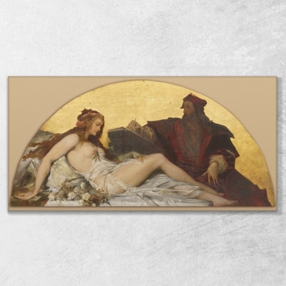 Leonardo Da Vinci Hans Makart hmk31 quadro stampato su tela