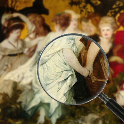 Modern Amoretti 2 Hans Makart hmk34 quadro stampato su tela