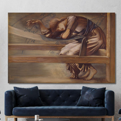 Studio Della Serie Briar Rose Per Il Garden Court '2 Sir Edward Coley Burne-Jones ecb74 quadro stampato su tela