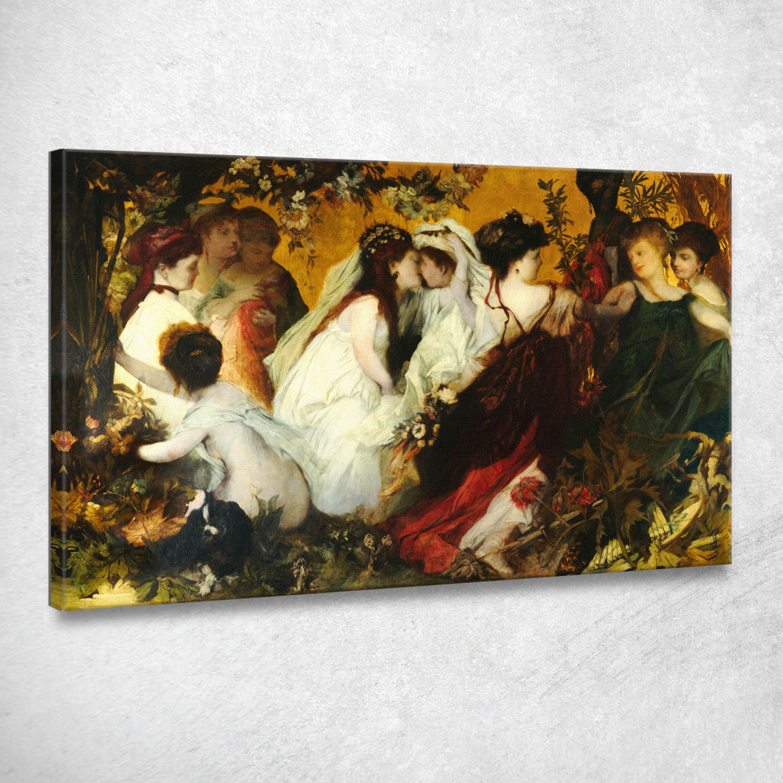 Modern Amoretti 3 Hans Makart hmk35 quadro stampato su tela