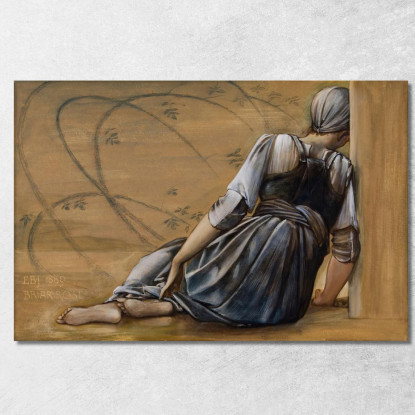 Studio Della Serie Briar Rose Per Il Garden Court Ii Sir Edward Coley Burne-Jones ecb76 quadro stampato su tela