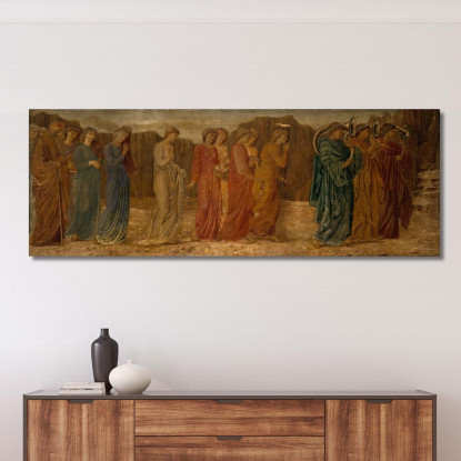 Il Re E Gli Altri Dolenti Abbandonano Psiche Al Mostro Sir Edward Coley Burne-Jones ecb86 quadro stampato su tela