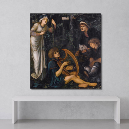 La Follia Di Sir Tristram Sir Edward Coley Burne-Jones ecb89 quadro stampato su tela