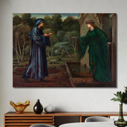 Il Pellegrino Alla Porta Dell'Ozio Sir Edward Coley Burne-Jones ecb94 quadro stampato su tela