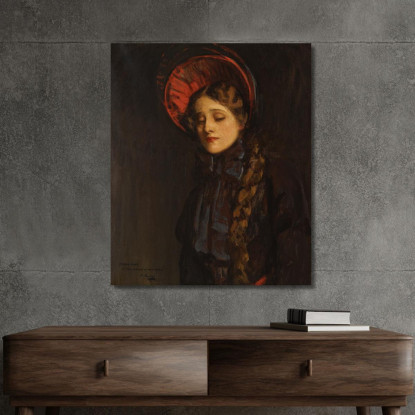 Edna May Nella Bella Di New York Sir John Lavery sjl16 quadro stampato su tela