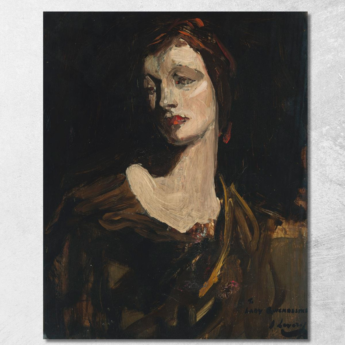 Lady Gwendeline Spencer-Churchill Sir John Lavery sjl28 quadro stampato su tela