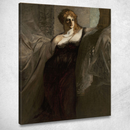 Ritratto Di Una Giovane Donna Hans Makart hmk44 quadro stampato su tela