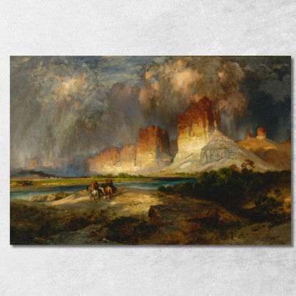 Scogliere Del Fiume Colorado Superiore Territorio Del Wyoming 2 Thomas Moran tmr14 quadro stampato su tela
