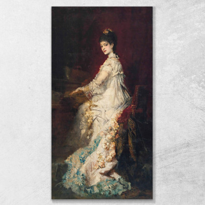 Ritratto Della Contessa Maria Von Dönhoff Hans Makart hmk49 quadro stampato su tela