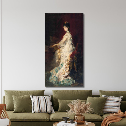 Ritratto Della Contessa Maria Von Dönhoff Hans Makart hmk49 quadro stampato su tela