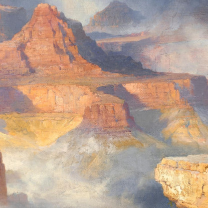 Grand Canyon Fiume Colorado Thomas Moran tmr25 quadro stampato su tela