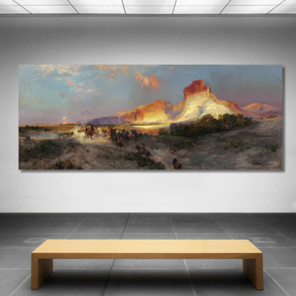 Scogliere Del Fiume Verde Thomas Moran tmr28 quadro stampato su tela