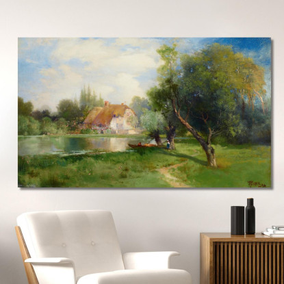 Vicino A East Hampton Long Island Thomas Moran tmr47 quadro stampato su tela