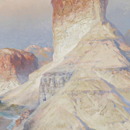 Il Castle Rock Green River Wyoming Estate Indiana. Green River. Wyoming Thomas Moran tmr58 quadro stampato su tela