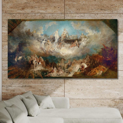 Affondamento Della Fortezza Dei Nibelunghi Nel Reno Hans Makart hmk57 quadro stampato su tela