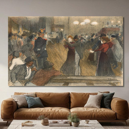 Palla La Barriera Théophile Alexandre Steinlen tas4 quadro stampato su tela