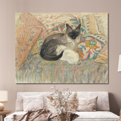 Gatto E Il Suo Gattino Théophile Alexandre Steinlen tas5 quadro stampato su tela