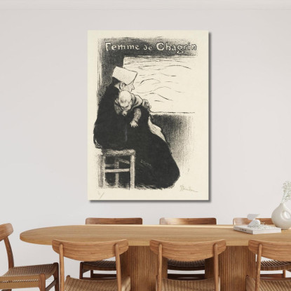 Donna Del Dolore Théophile Alexandre Steinlen tas18 quadro stampato su tela