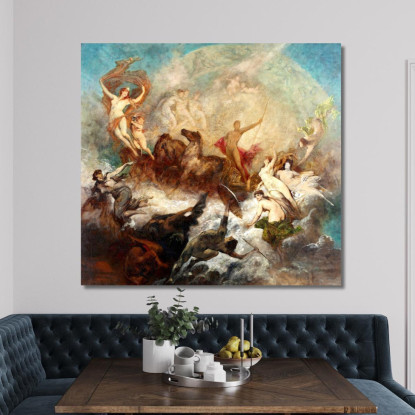 La Vittoria Della Luce Sulle Tenebre Hans Makart hmk65 quadro stampato su tela