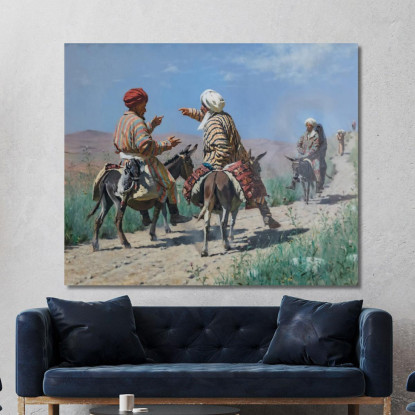 Mullah Che Vanno Al Bazar Vasily Vereshchagin vvr37 quadro stampato su tela