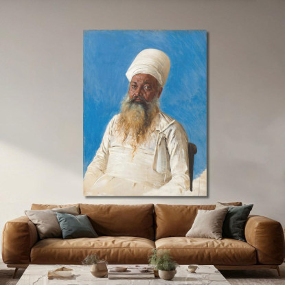 Sacerdote Parsi Adoratore Del Fuoco. Bombay Vasily Vereshchagin vvr39 quadro stampato su tela