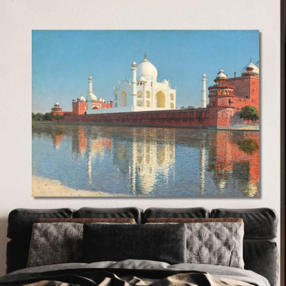 Mausoleo Del Taj Mahal Agra Vasily Vereshchagin vvr55 quadro stampato su tela