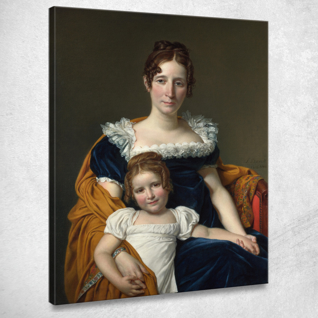 Ritratto Della Contessa Vilain Xiiii E Di Sua Figlia Jacques Louis David jld9 quadro stampato su tela