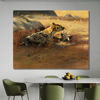 Iena Wilhelm Kuhnert wkh18 quadro stampato su tela