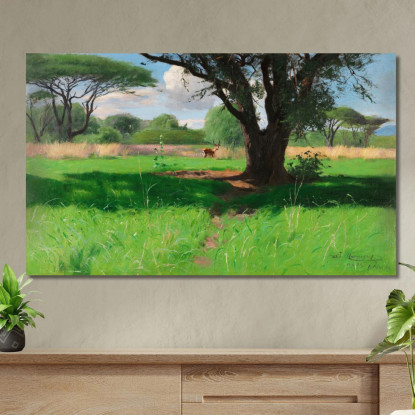 Nella Savana Dell'Africa Orientale Wilhelm Kuhnert wkh20 quadro stampato su tela