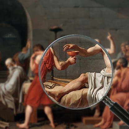 La Morte Di Socrate Jacques Louis David jld12 quadro stampato su tela