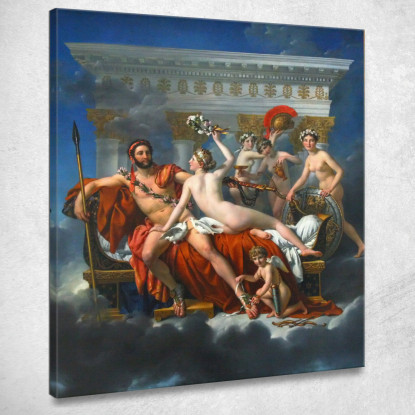 Marte Disarmato Da Venere Jacques Louis David jld13 quadro stampato su tela