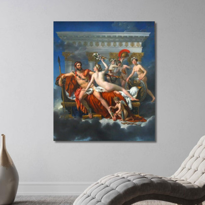 Marte Disarmato Da Venere Jacques Louis David jld13 quadro stampato su tela