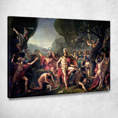 Leonida Alle Termopili Jacques Louis David jld14 quadro stampato su tela