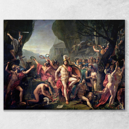 Leonida Alle Termopili Jacques Louis David jld14 quadro stampato su tela