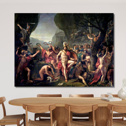 Leonida Alle Termopili Jacques Louis David jld14 quadro stampato su tela