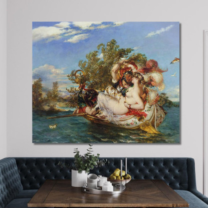 Fedria E Cimocle William Etty wet17 quadro stampato su tela