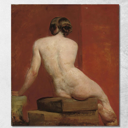 Nudo Femminile Seduto William Etty wet28 quadro stampato su tela