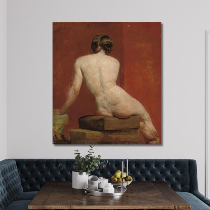 Nudo Femminile Seduto William Etty wet28 quadro stampato su tela
