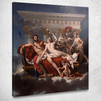 Marte Viene Disarmato Da Venere Jacques Louis David jld19 quadro stampato su tela