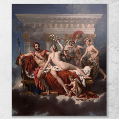 Marte Viene Disarmato Da Venere Jacques Louis David jld19 quadro stampato su tela