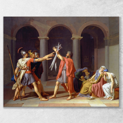 Giuramento Degli Orazi Jacques Louis David jld22 quadro stampato su tela
