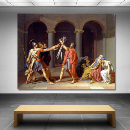 Giuramento Degli Orazi Jacques Louis David jld22 quadro stampato su tela