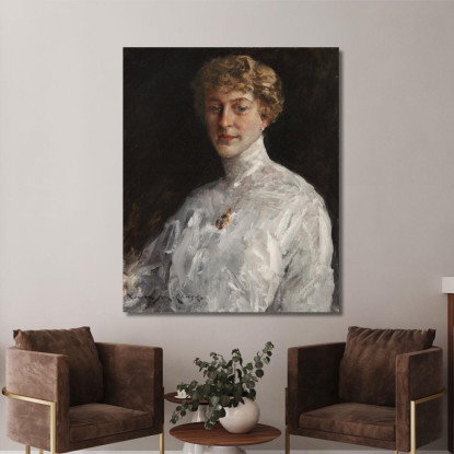 Signora In Camicetta Bianca William Merritt Chase wmc33 quadro stampato su tela