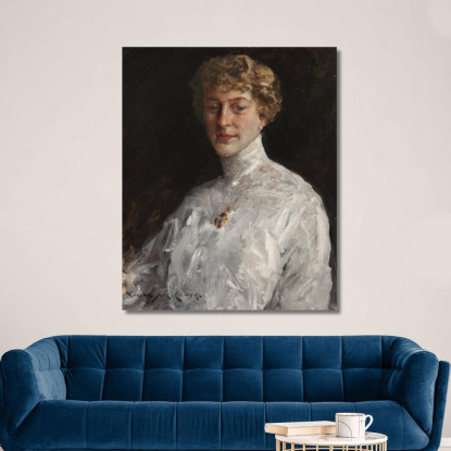 Signora In Camicetta Bianca William Merritt Chase wmc33 quadro stampato su tela