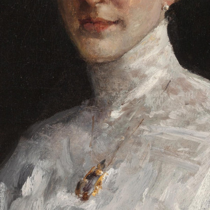 Signora In Camicetta Bianca William Merritt Chase wmc33 quadro stampato su tela