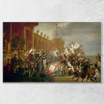 L'Esercito Presta Giuramento All'Imperatore Dopo La Distribuzione Delle Aquile Jacques Louis David jld33 quadro stampato su tela