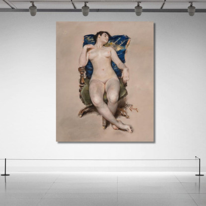 Senza Titolo Nudo Che Riposa Su Una Sedia William Merritt Chase wmc106 quadro stampato su tela